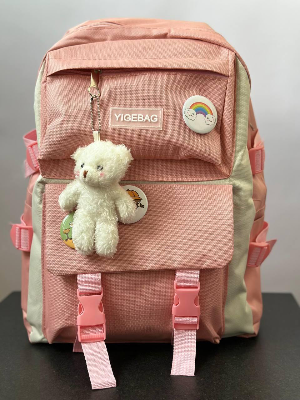 Комлект шкільний рюкзак/сумка/клатч/брелок Рожевий (27795672) - фото 5 Комлект шкільний рюкзак/сумка/клатч/брелок Рожевий (27795672) - фото 5