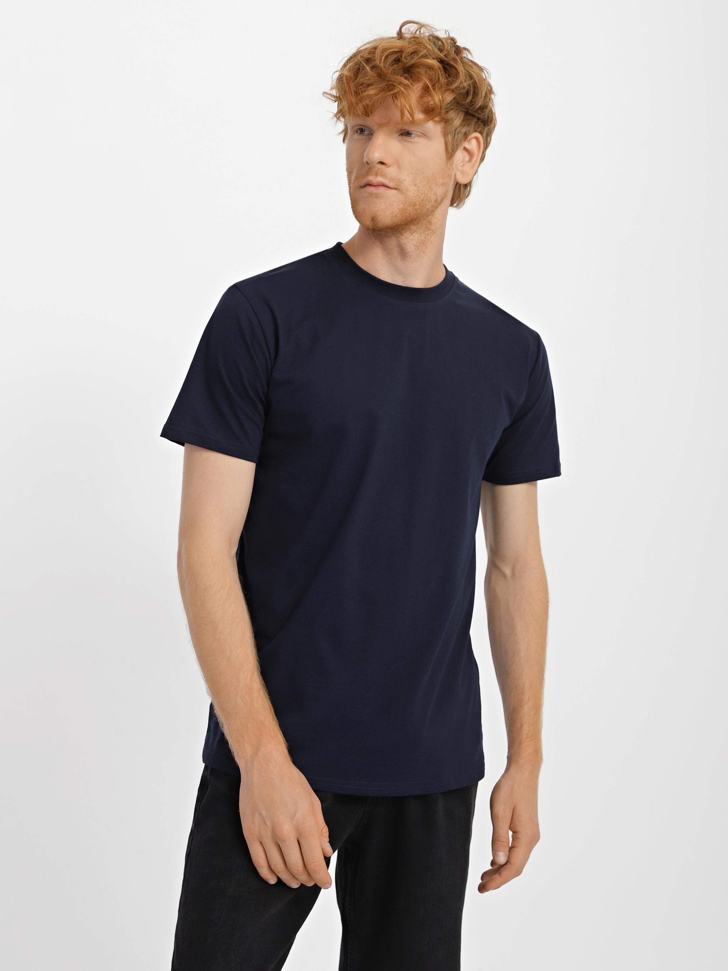 Футболка мужская базовая ROZA 170201 2XL Темно-синий (4824005553882) Футболка мужская базовая ROZA 170201 2XL Темно-синий (4824005553882)