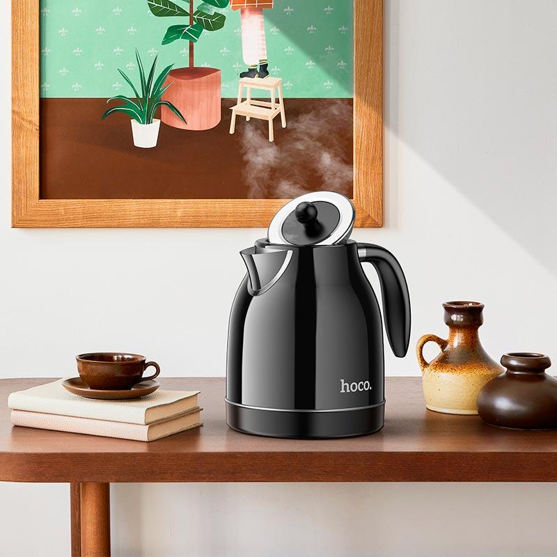 Электрочайник Hoco HE10 retro electric kettle 2200 Вт 1,7 л Черный (613302) - фото 4