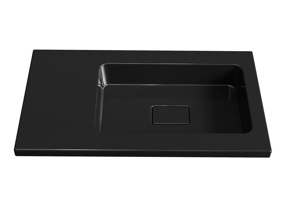 Умивальник накладний Status Vega Low 80 L Black (686) - фото 3