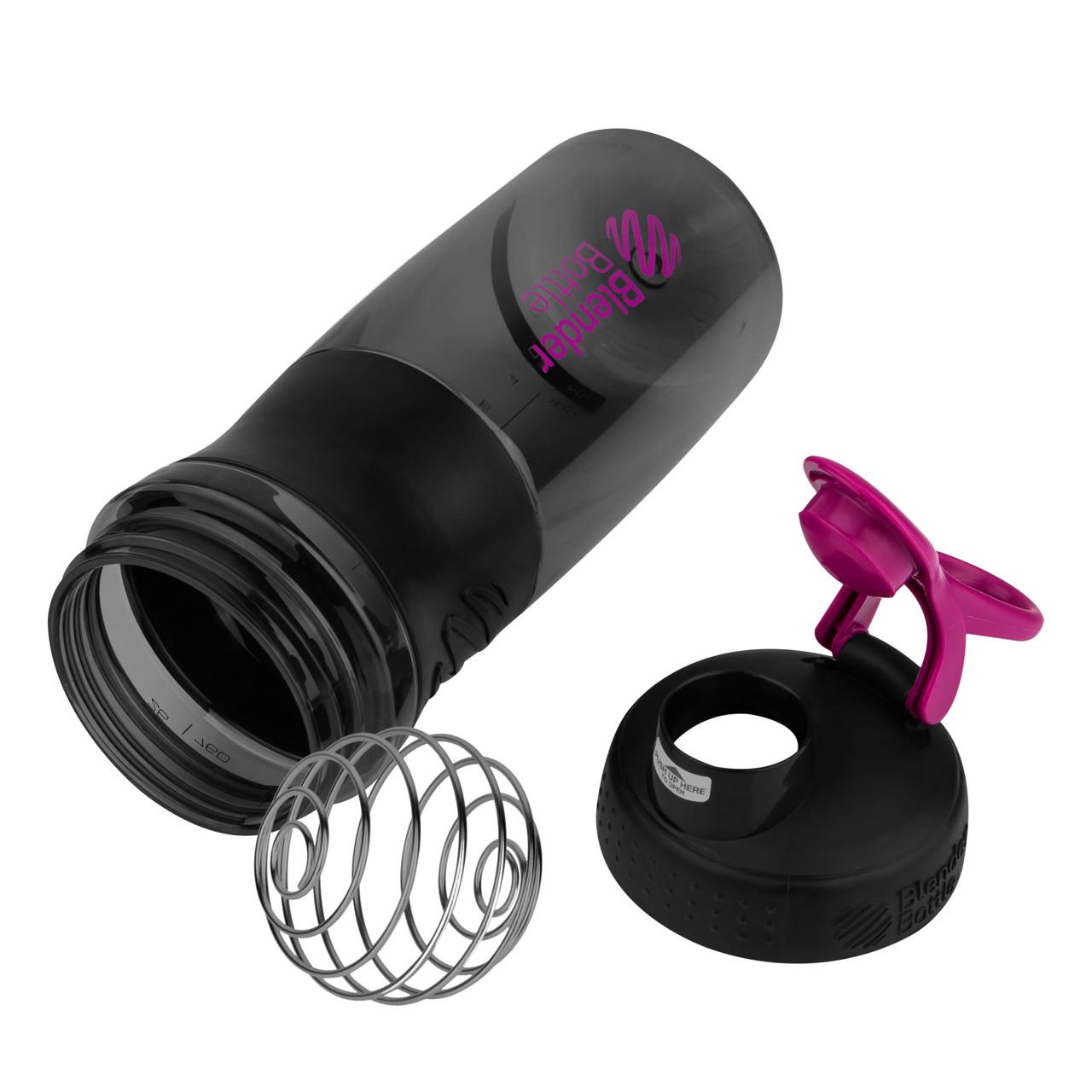 Шейкер спортивный Blender Bottle SportMixer 28 oz 820 мл Black/Pink - фото 5