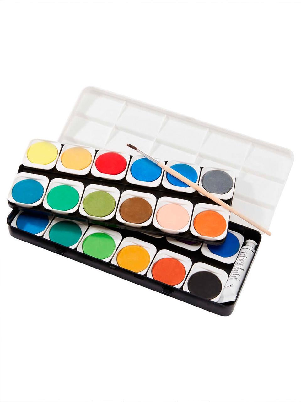 Краски акварельные Crelando 24 цвета с кистью и палитрой (2831084394)