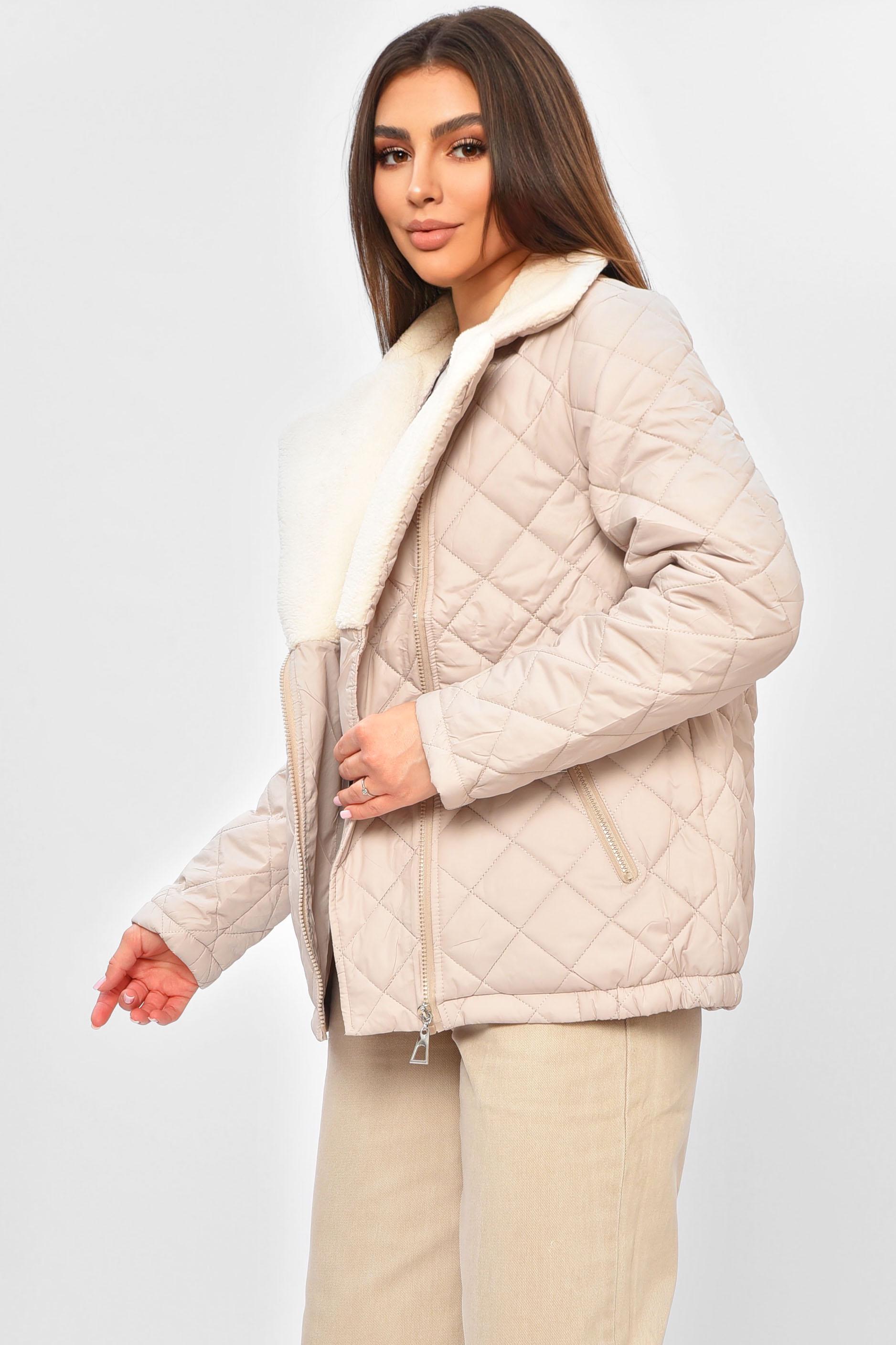 Куртка женская демисезонная L Бежевый (201828) - фото 2 Куртка женская демисезонная L Бежевый (201828) - фото 2