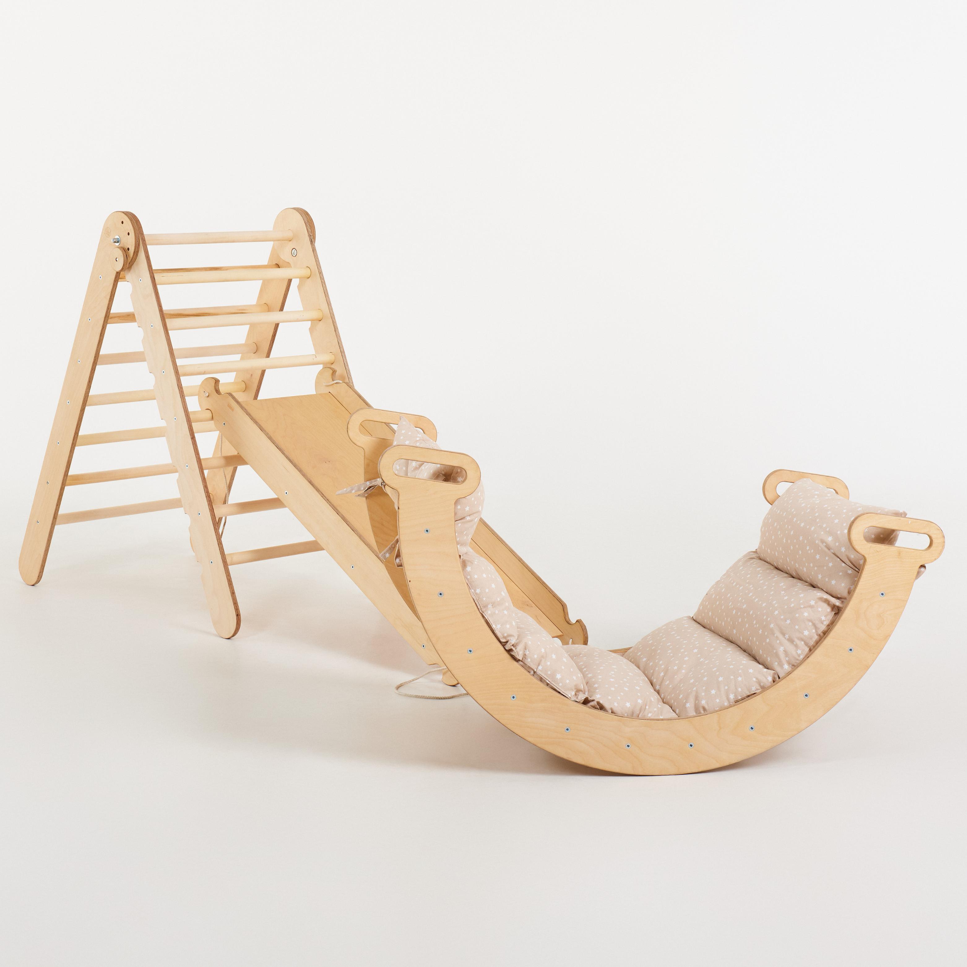 Дитячий ігровий комплекс 4в1 Трикутник Піклера/арка/гойдалка/гірка/подушка (E044)