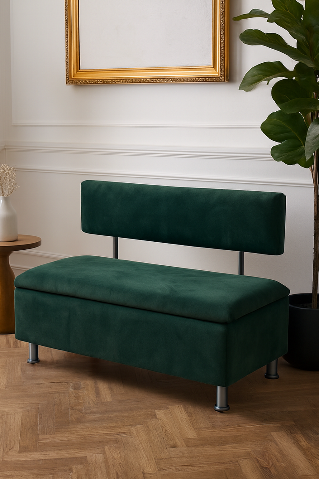 Диван у зону очікування Сompakt велюр 120 см Зелений (В120з)