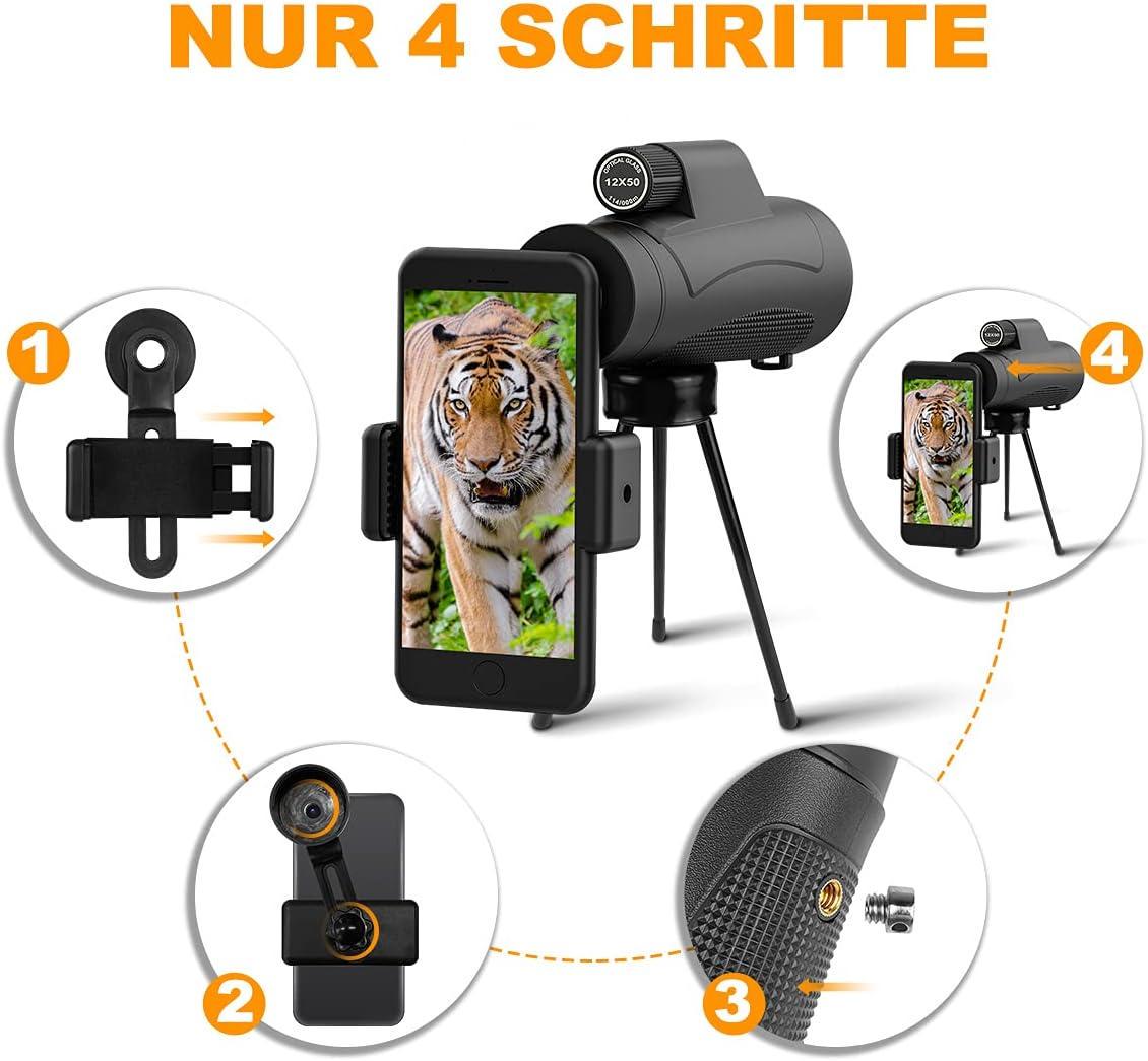 Телескоп монокулярный Uimikk HD12х50 Lens FMC BAK4 - фото 2 Телескоп монокулярный Uimikk HD12х50 Lens FMC BAK4 - фото 2