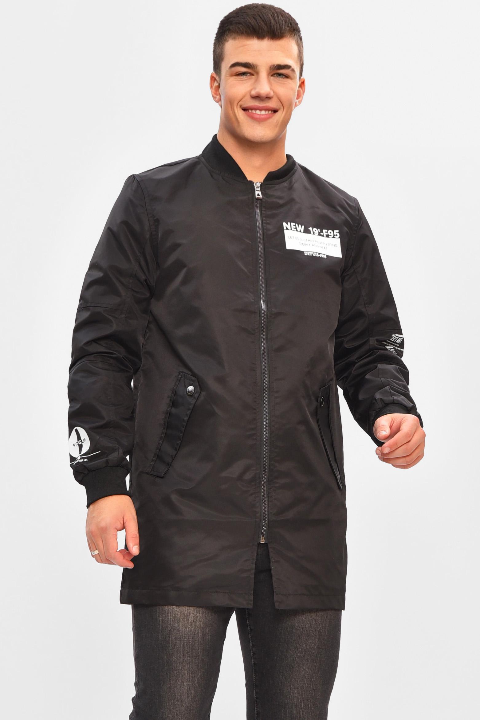 Куртка мужская демисезонная с принтом L Черный (206538)