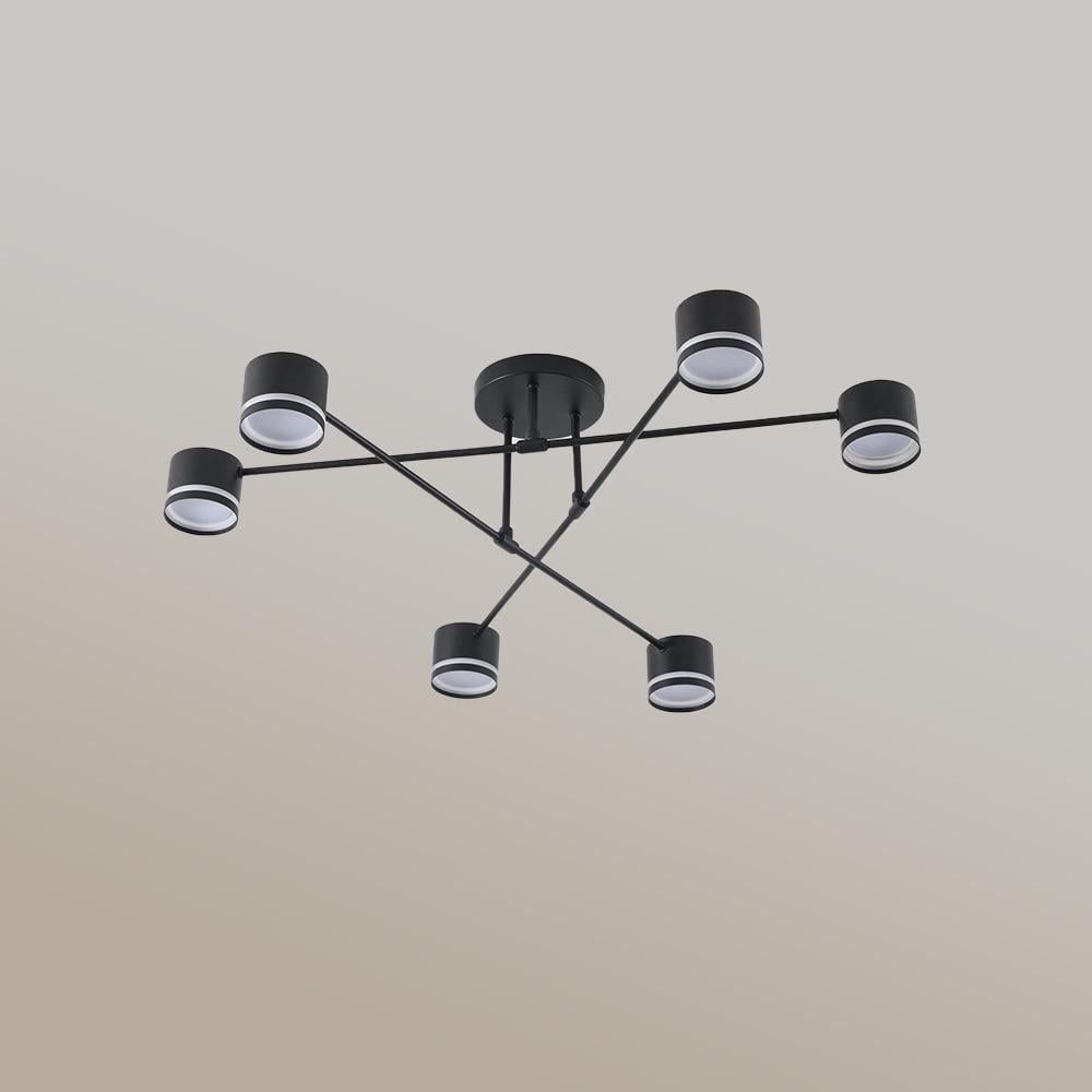 Люстра на 6 ламп ESLLSE GUSTAV 6xGX53 R 850x240 мм Чорний (10490) - фото 11