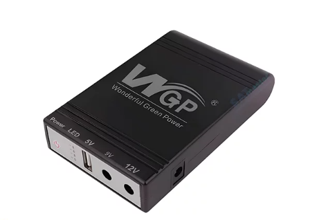 Бесперебойник для роутера GPON 5в/9в/12в Mini UPS Powerbank на 10400mAh в комплекте с адаптером 12V и набор переходников - фото 1