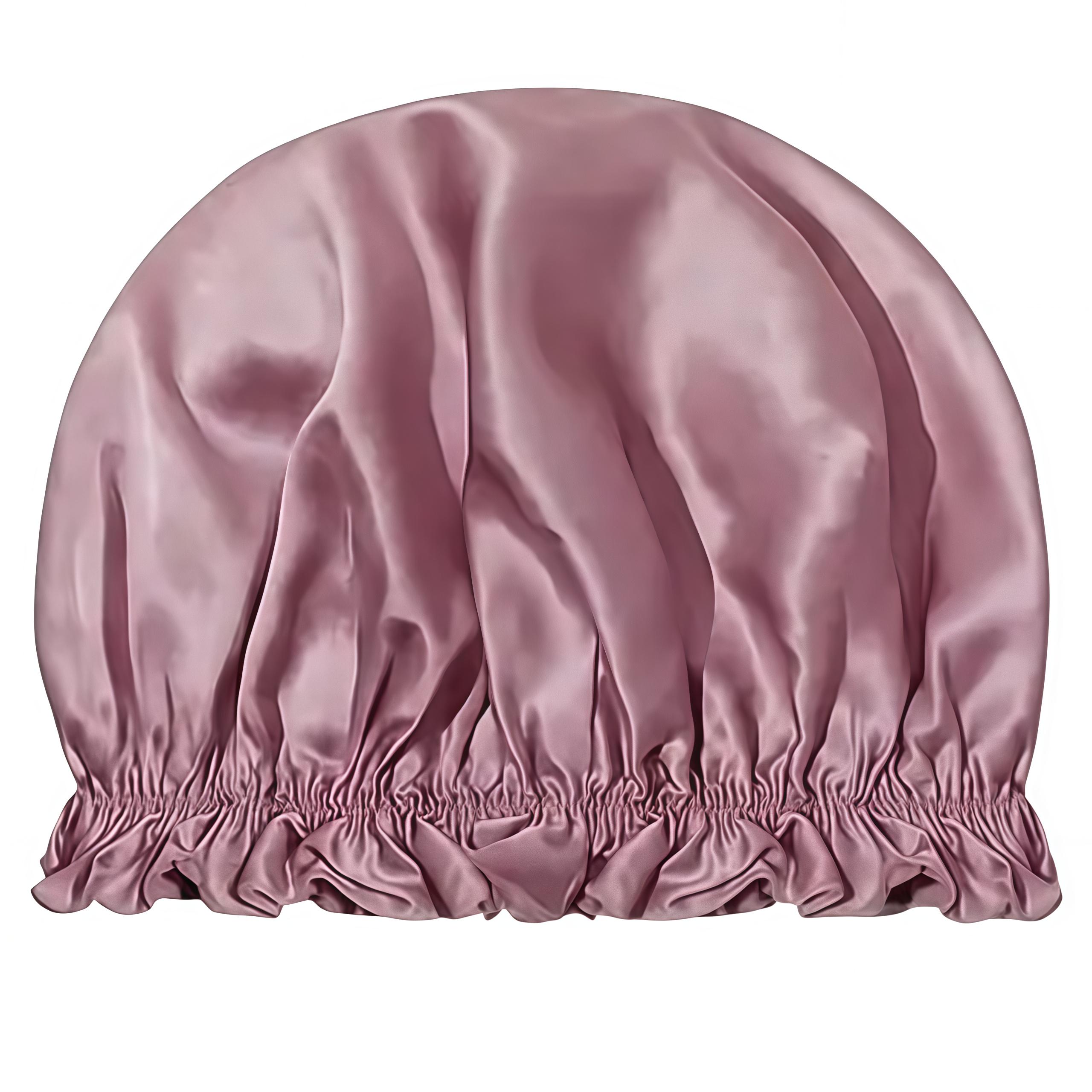 Шовкова шапочка для сну і душу з м'яким краєм 29х20 см Антична троянда