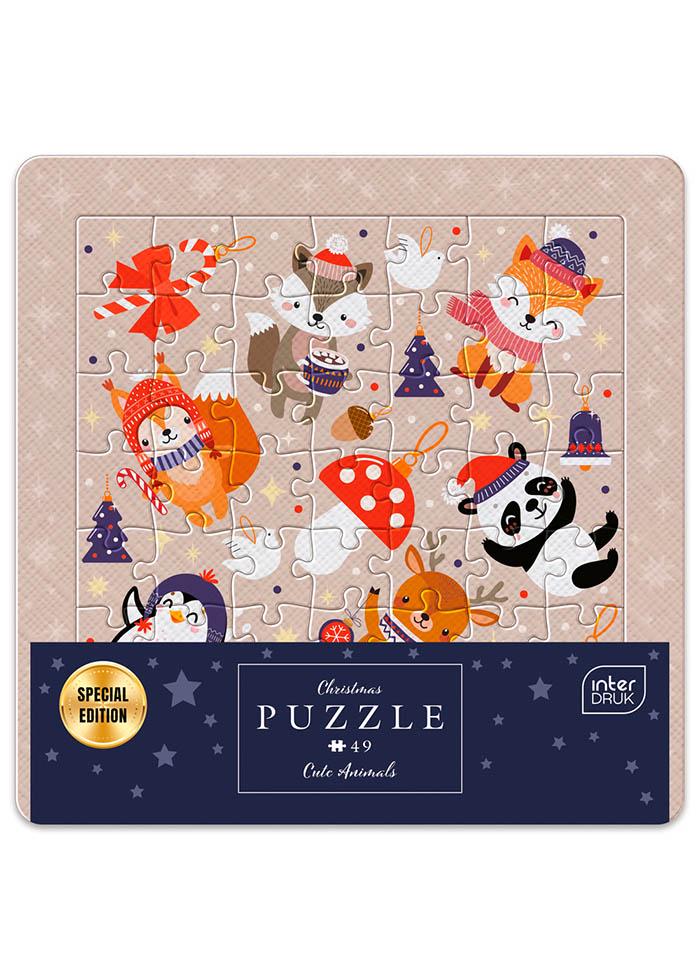Пазли тришарові InterDRUK Christmas Cute animals 49 шт. (376350)
