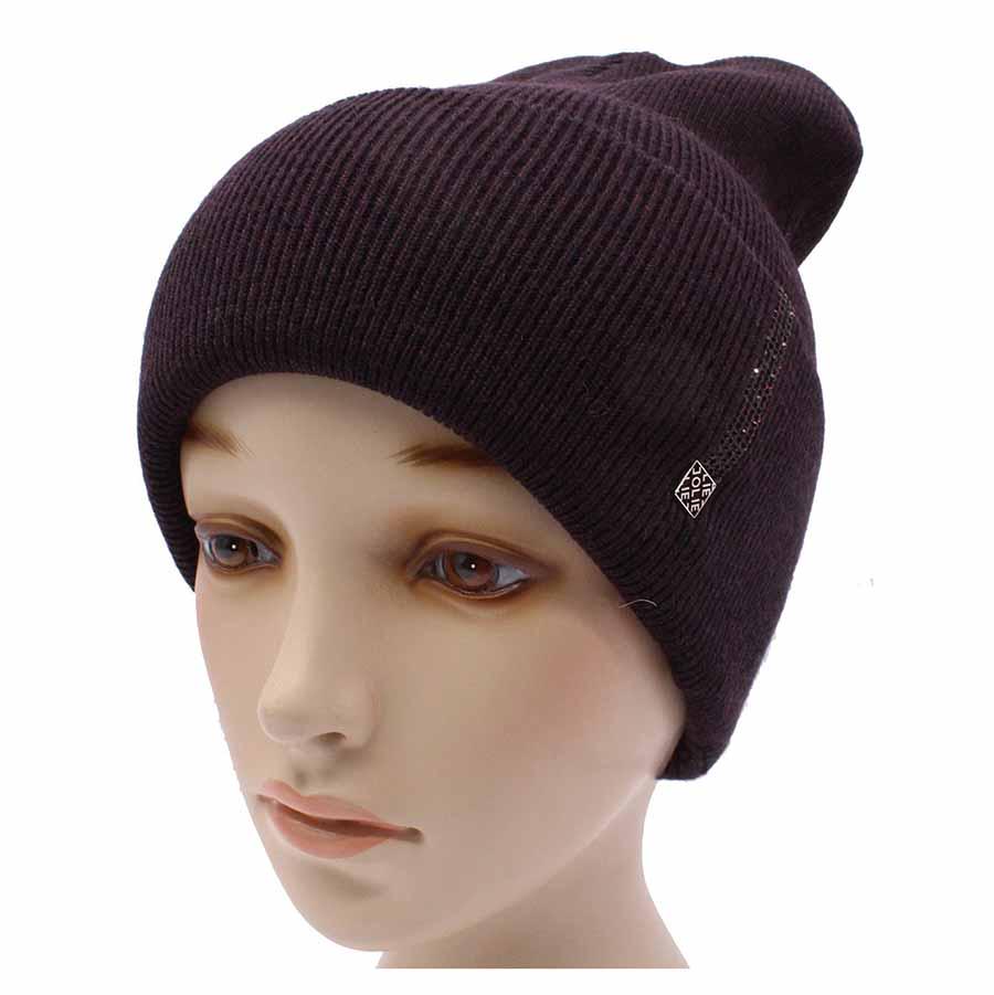 Шапка Leks Страза демисезонная с отворотом р. 53-57 Аметист