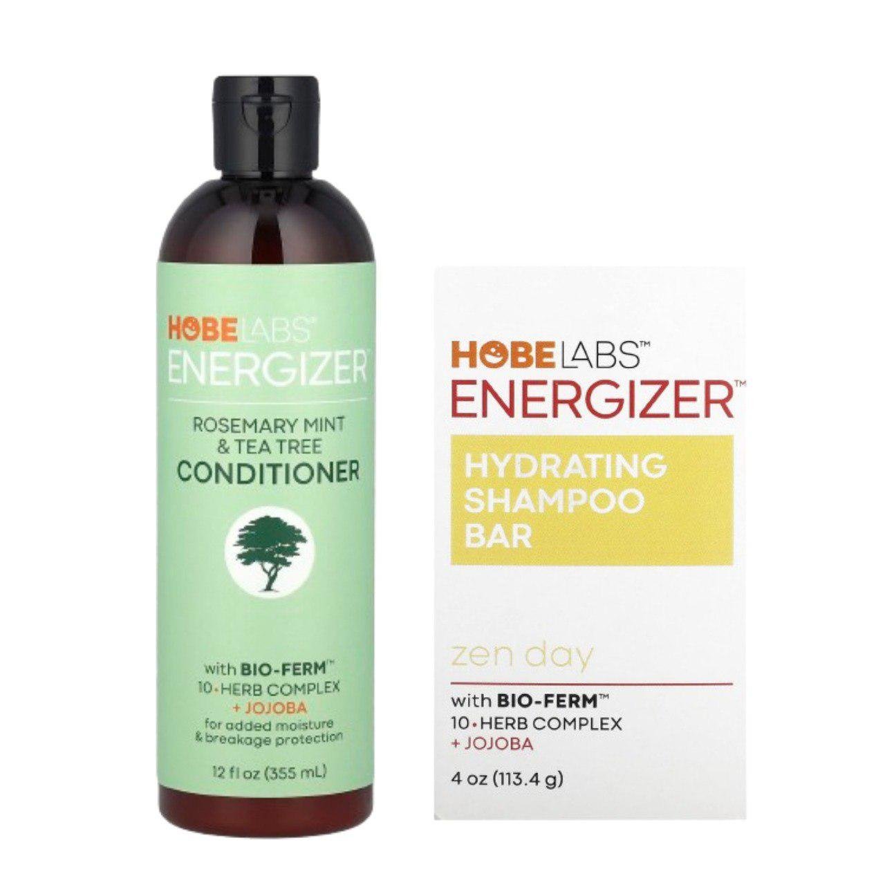 Набор средств по уходу за волосами Hobe Labs Energizer сухой шампунь Zen Day 113,4 г/кондиционер розмарин мята и чайное дерево 355 мл