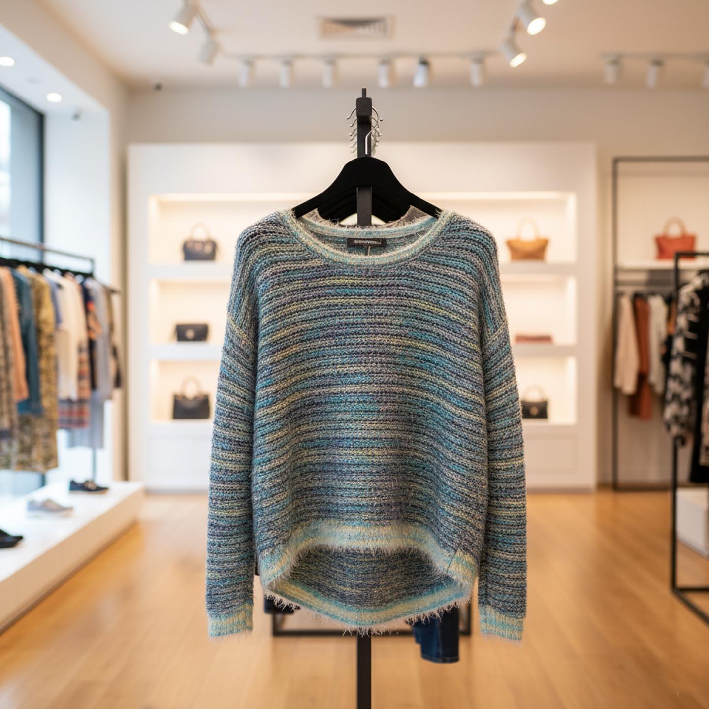 Джемпер Forza Viva FV-5540030 женский демисезонный р. 46 Голубой (FV-5540030-46) - фото 6