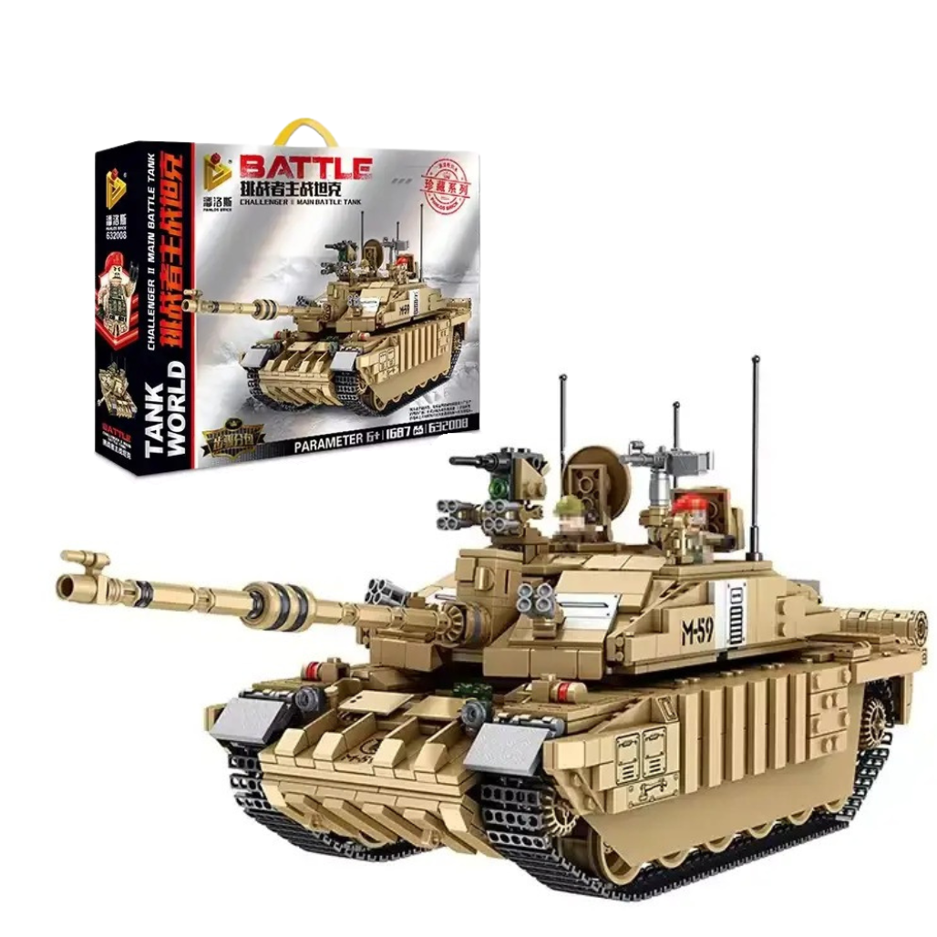 Конструктор детский игровой военный танк Challenger II 1687 деталей