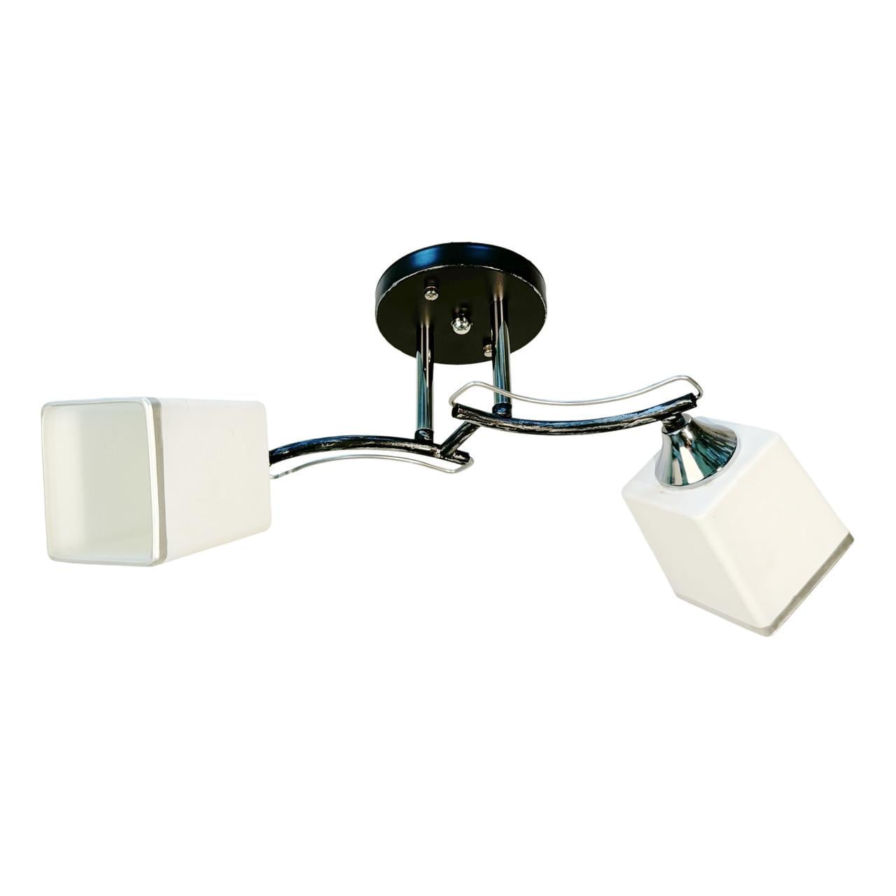 Люстра потолочная на два плафона Svet А3054/2 Черный/Хром