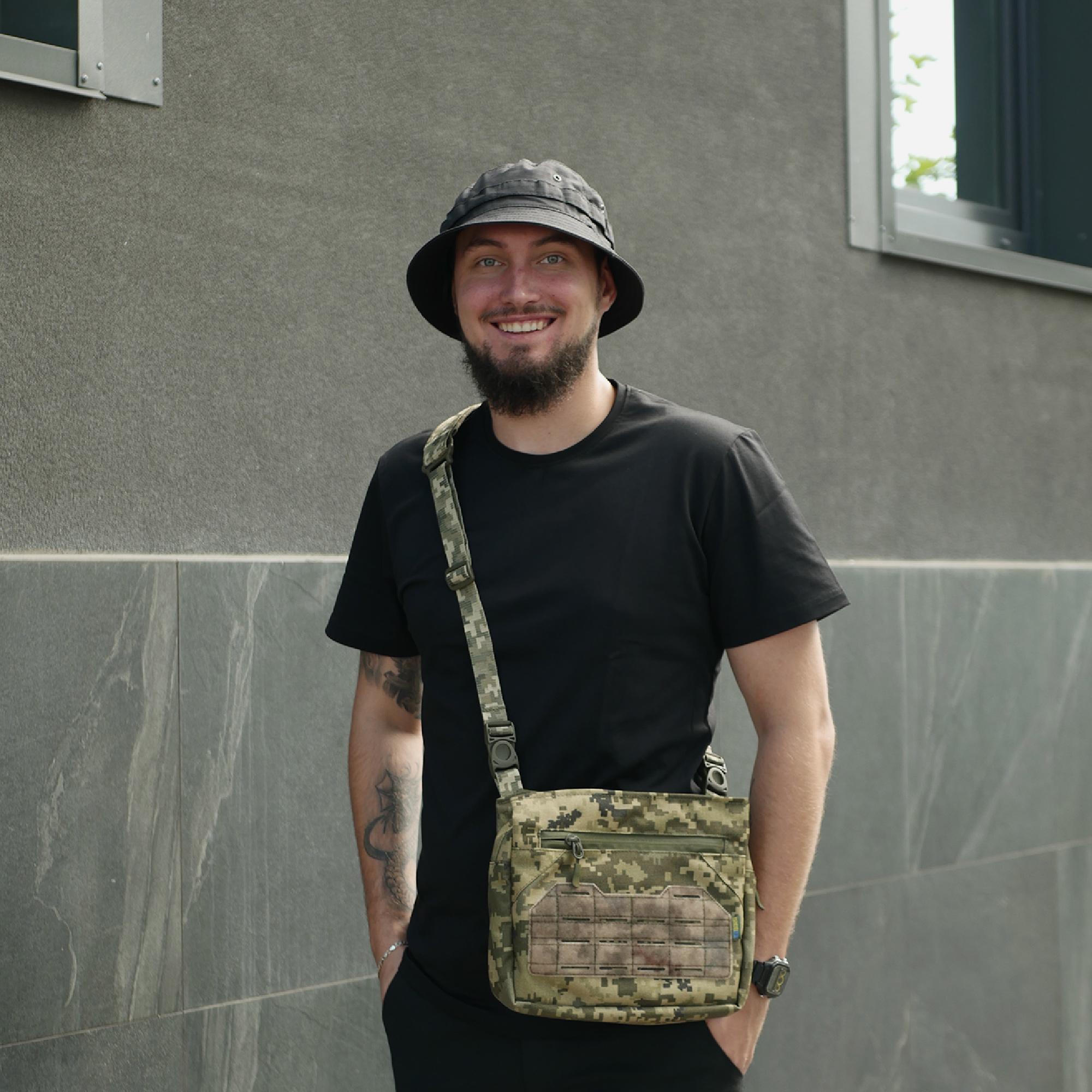 Сумка чоловіча через плече Піксель - фото 14