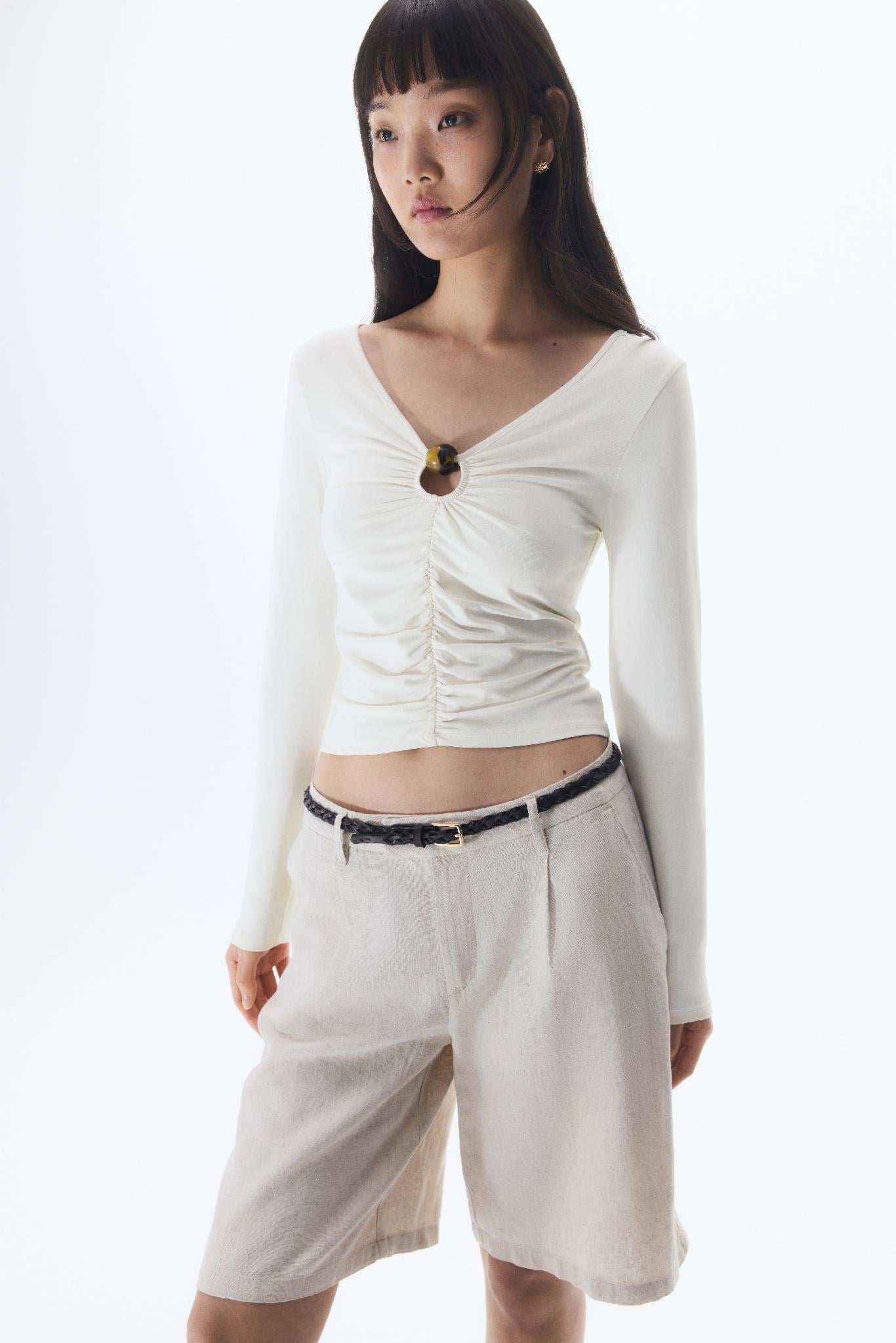 Топ H&M 1292056 M Белый