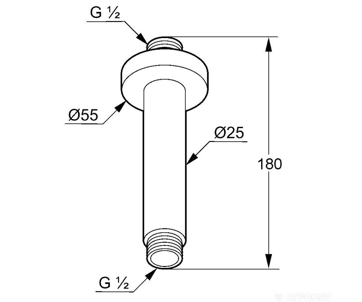 Стельовий кронштейн 18 см KLUDI A-QA 665158700 - фото 2
