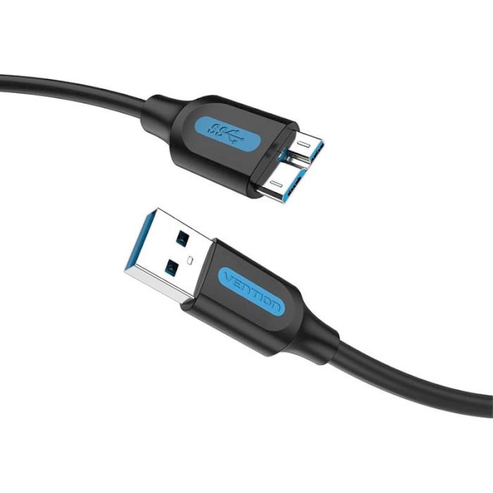 Кабель Vention USB - micro USB Type-B M/M 3 м 3A Black (COPBI) - фото 2