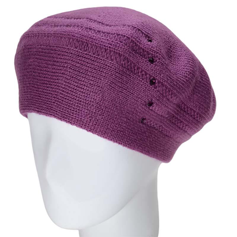 Берет женский Lirus Линия двойной полушерстяной Сиреневый (119087)