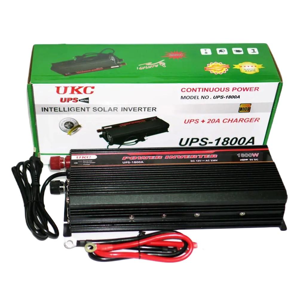 Преобразователь напряжения инвертор UKC UPS-1800A 1800W DC/AC 12V-230V с зарядкой Black (3_05062) - фото 8 Преобразователь напряжения инвертор UKC UPS-1800A 1800W DC/AC 12V-230V с зарядкой Black (3_05062) - фото 8