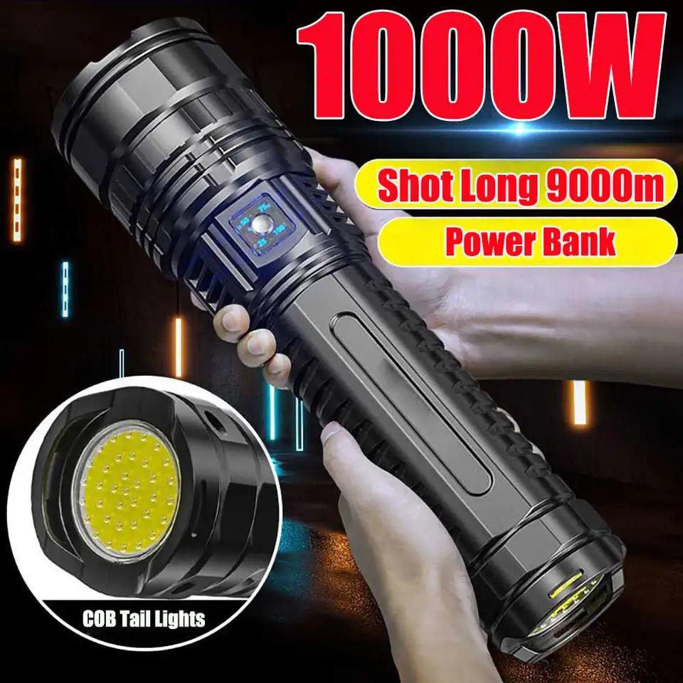 Ліхтар ручний Laser Powerbank 15000 mAh 1000W 10000Lm Black (77719) - фото 7