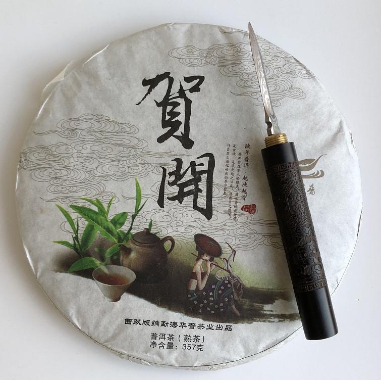 Чай Шу пуэр Флейта Сяо Hekai Pu'er блин 2019 год 357 г