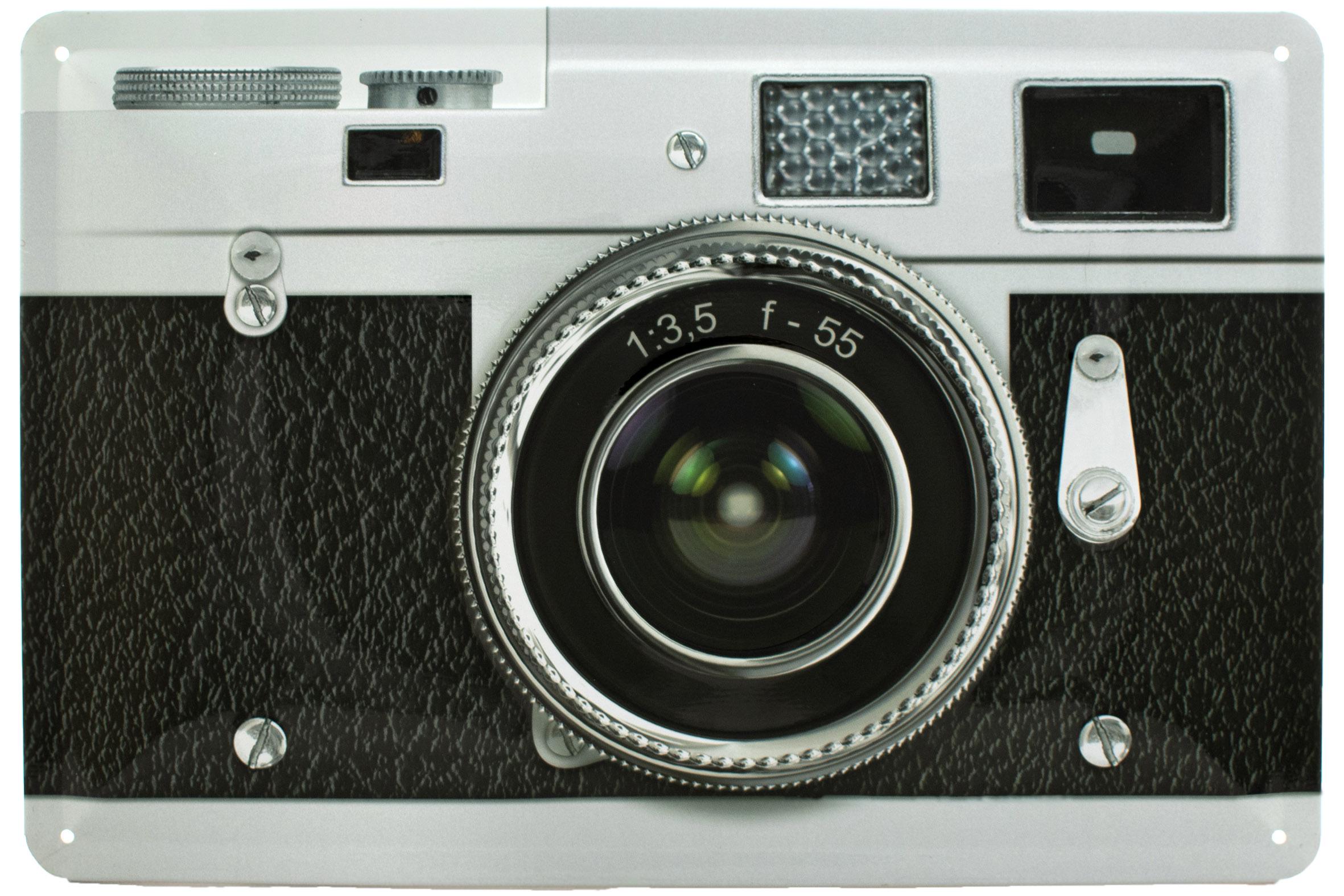 Табличка металева Ретро Камера/Retro Camera 20x30 см