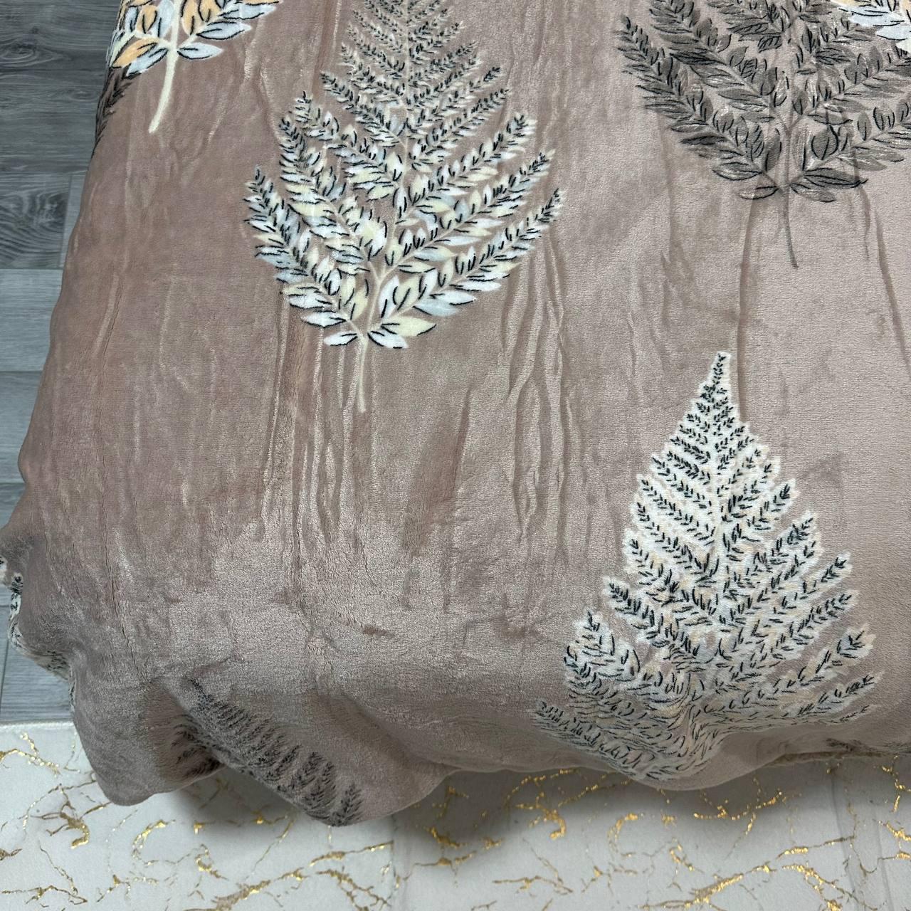 Плед-покрывало двухсторонняя 200х220 см Кофейный (30231081) - фото 9