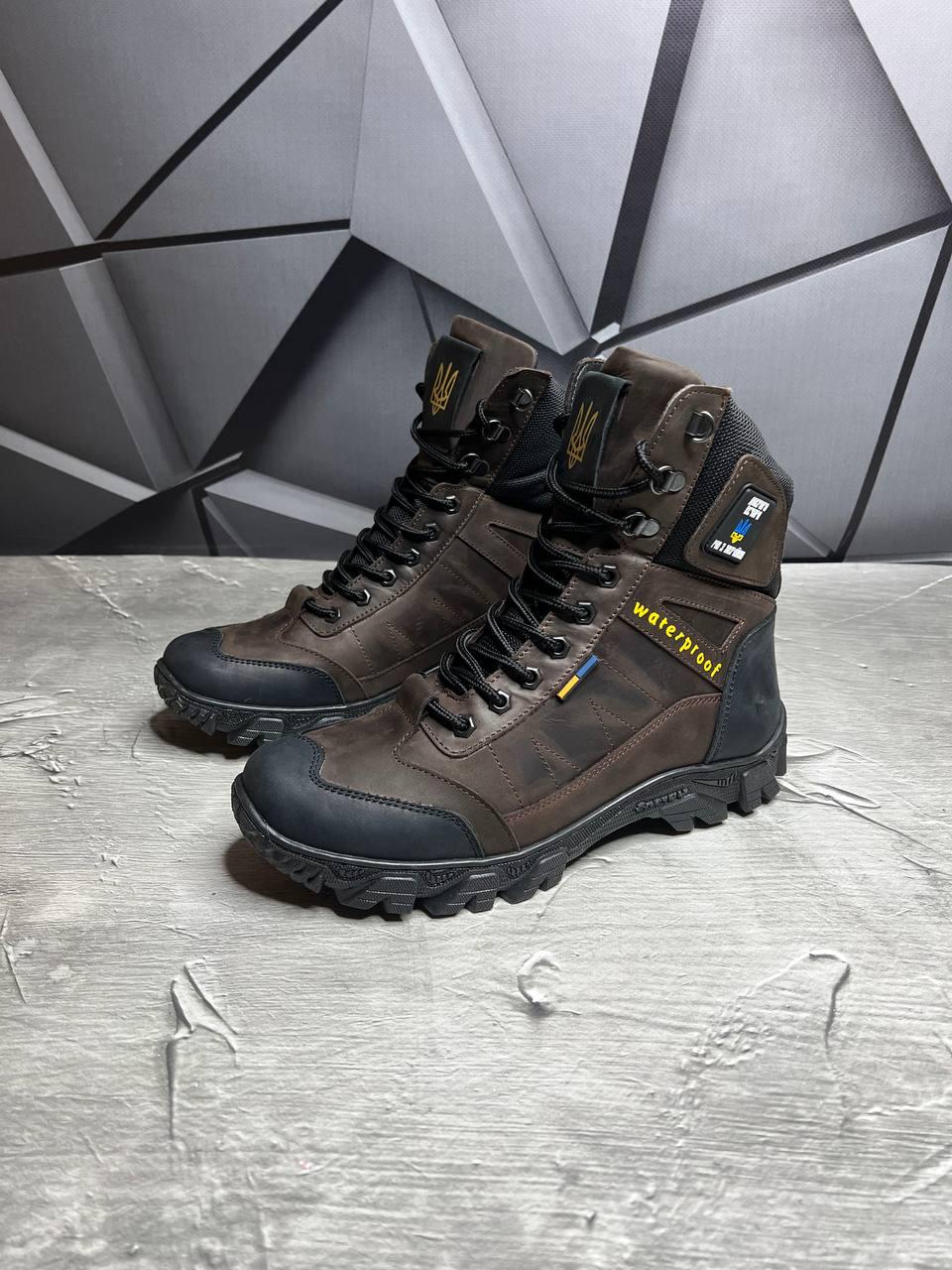 Берці зимові чоловічі з хутром р. 45 Brown