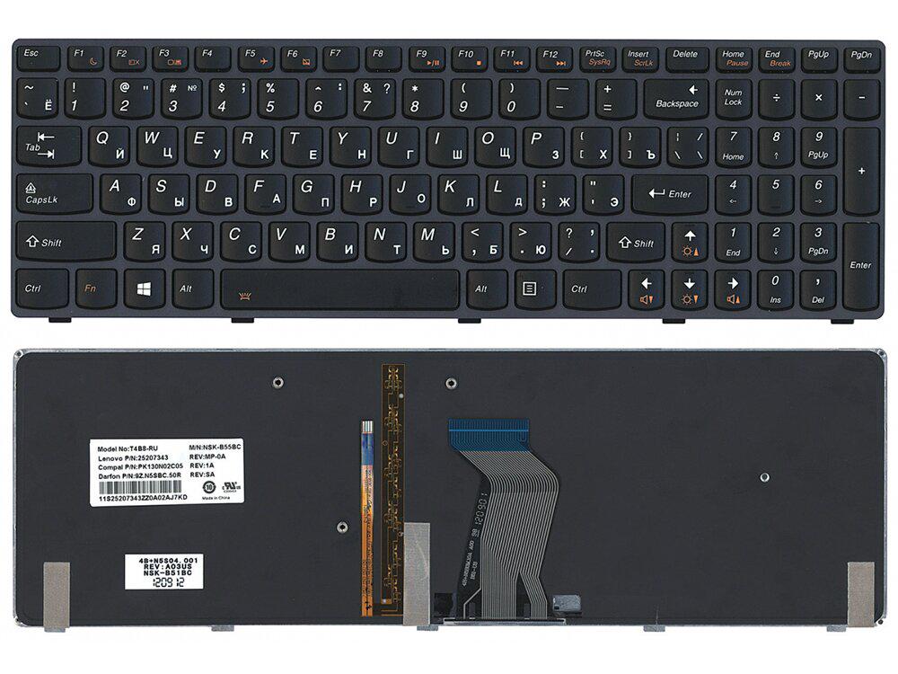 Клавиатура Lenovo для ноутбука Y580 с подсветкой (10016)