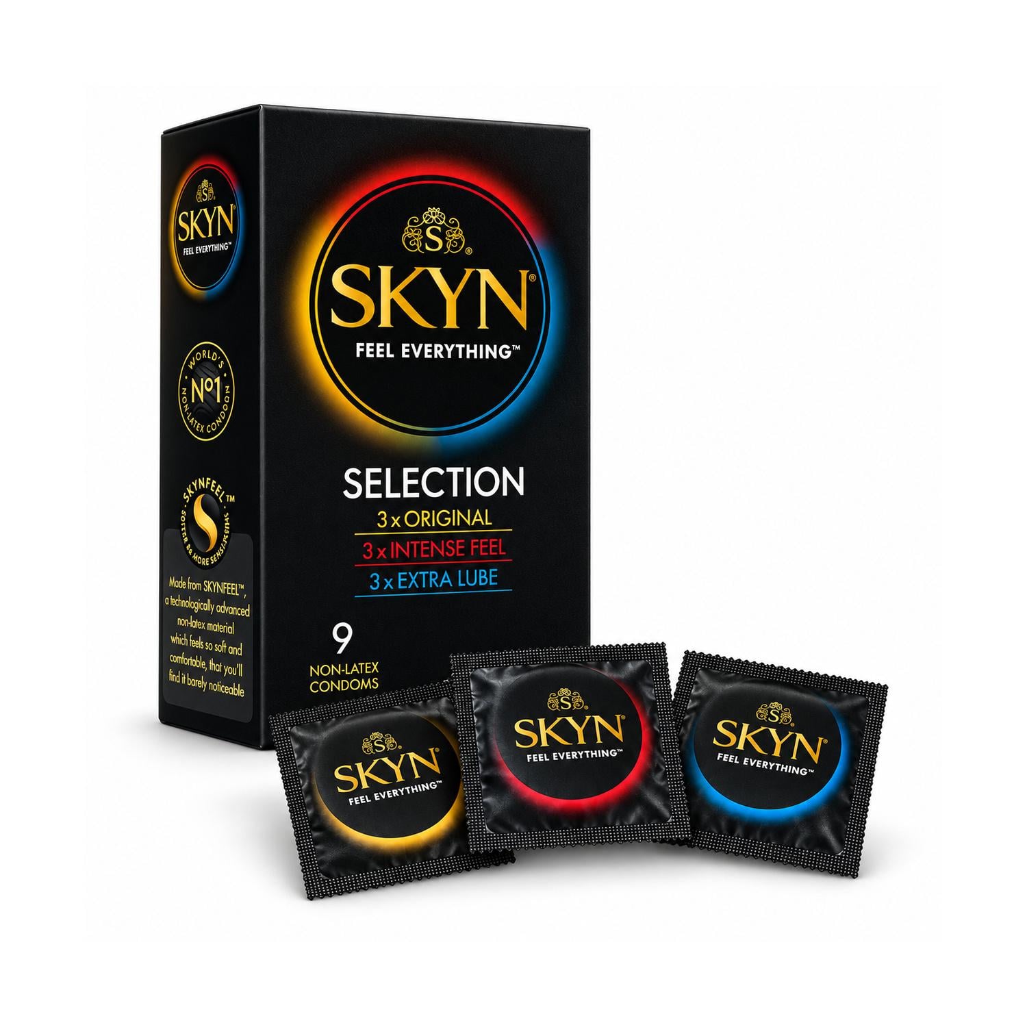 Презервативы SKYN Selection ультратонкие безлатексные Оригинальные Extra Moist Intense Feel 9 шт. (3037390955)