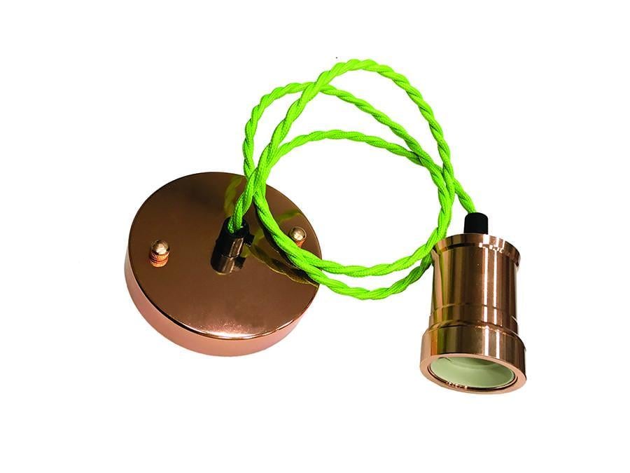 Підвісний світильник Levistella AMP20005-1 із текстильним шнуром Рожеве золото/Салатовий (1887928287)