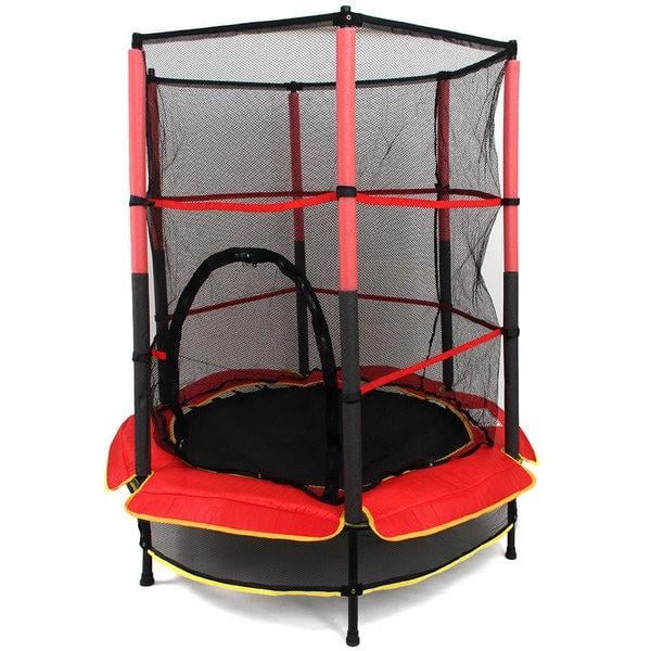 Батут для дома и улицы TILLY BT-RJ-0072 металлический с защитной сеткой 140 см Красный (150-7-BT-RJ-0072)