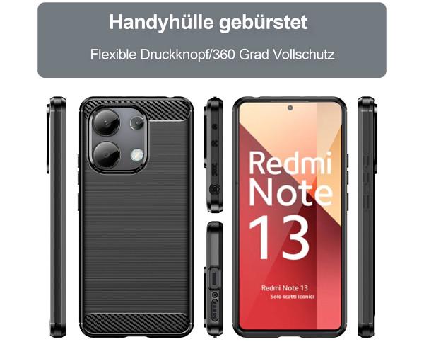 Чехол - накладка Polished Carbon для Xiaomi Redmi Note 13 4G Синий - фото 4 Чехол - накладка Polished Carbon для Xiaomi Redmi Note 13 4G Синий - фото 4