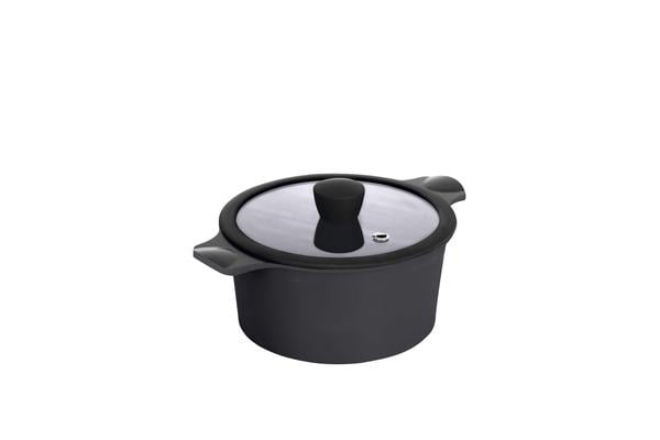 Кастрюля с крышкой Ringel Zitrone RG-2108-20#BL 3 л Черный (14384790)