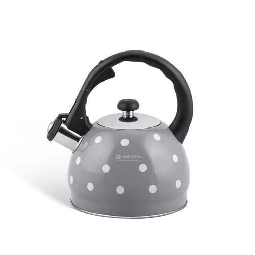 Чайник со свистком Edenberg EB-1922 нержавеющая сталь с турбо индукционным дном 2 л (EB-1922-2) - фото 2 Чайник со свистком Edenberg EB-1922 нержавеющая сталь с турбо индукционным дном 2 л (EB-1922-2) - фото 2