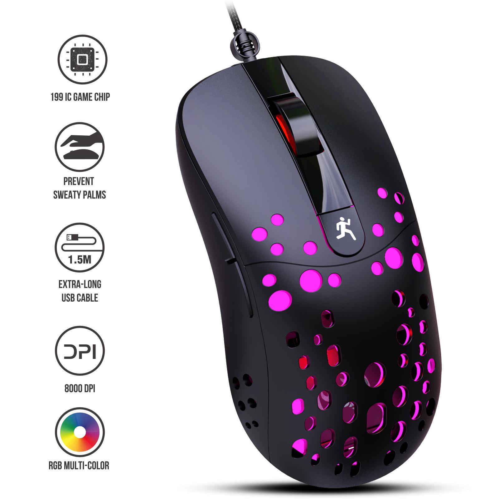 Миша з RGB-підсвічуванням VHG A904 8000 DPI Gaming Mouse Black - фото 2