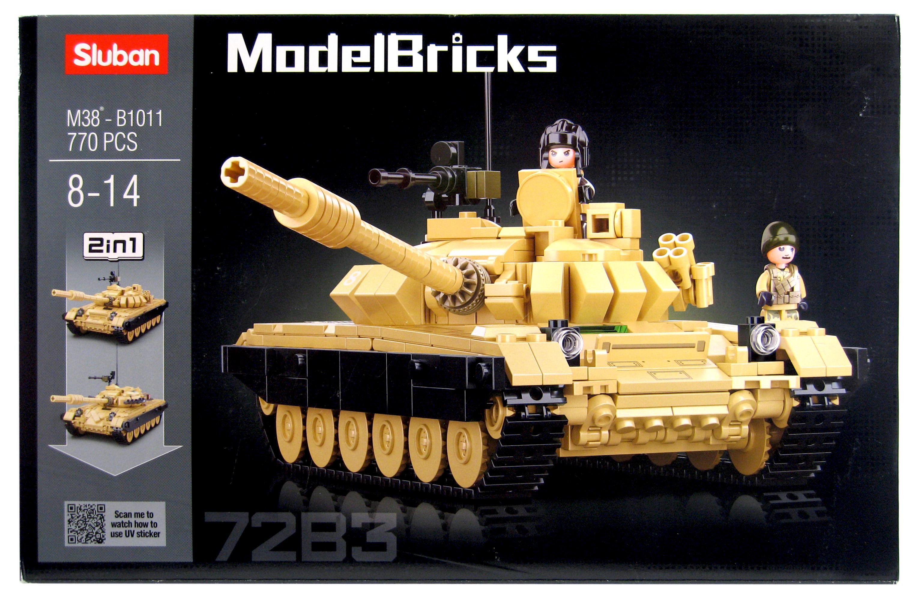Конструктор SLUBAN Танк 770деталей (M38-B1011)