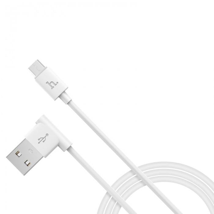 Кабель HOCO UPM10 USB micro USB L подібний 1,2 м Білий - фото 3