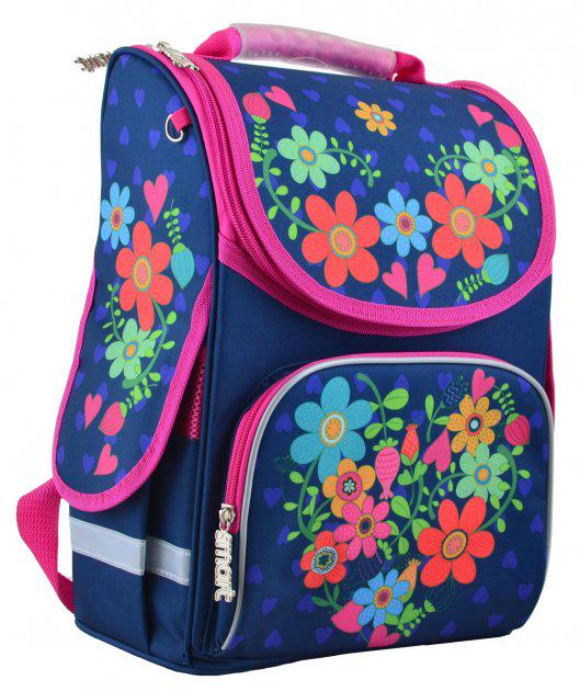 Рюкзак шкільний каркасний Smart PG-11 Flowers Blue (554464)
