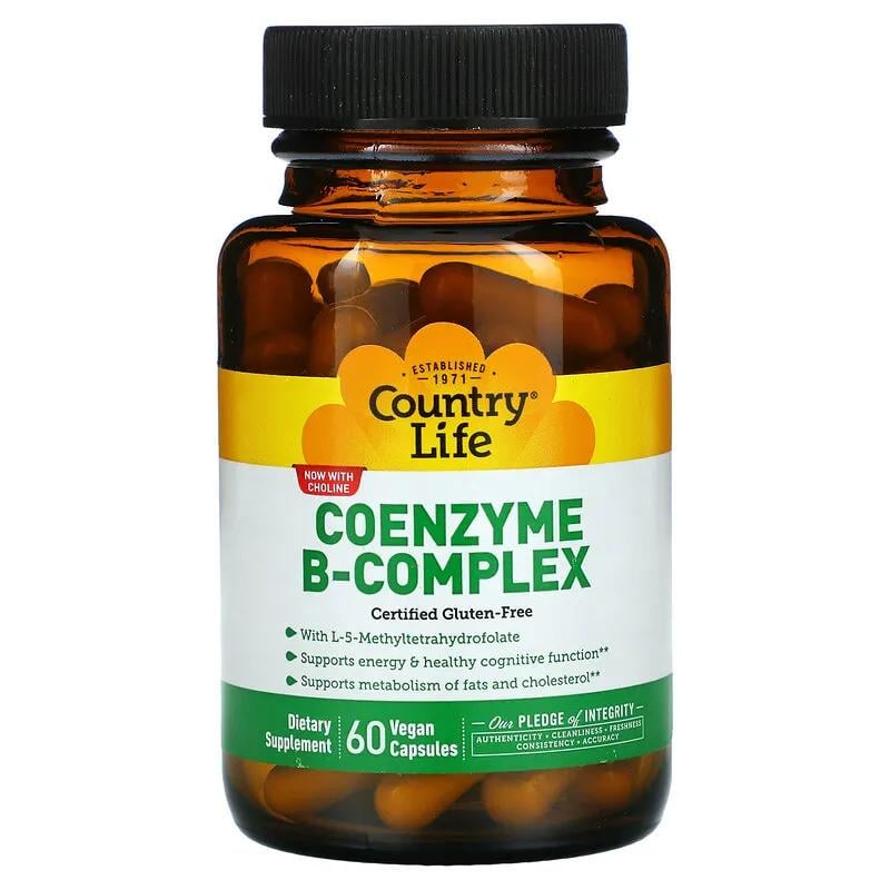 Коензим В-комплекс Country Life Coenzyme B-Complex Caps кофермент вітамінів групи B 60 капсул (995097009)