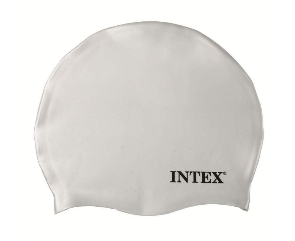 Шапочка для плавания Intex 55991 силикон от 8 лет 20 см Белый (25602823)