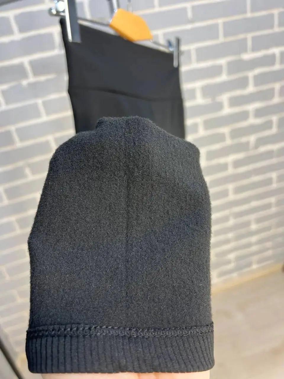 Лосины женские LADY HUREM 2395 рубчик широкий пояс утепленные 4XL Черный (1078) - фото 2