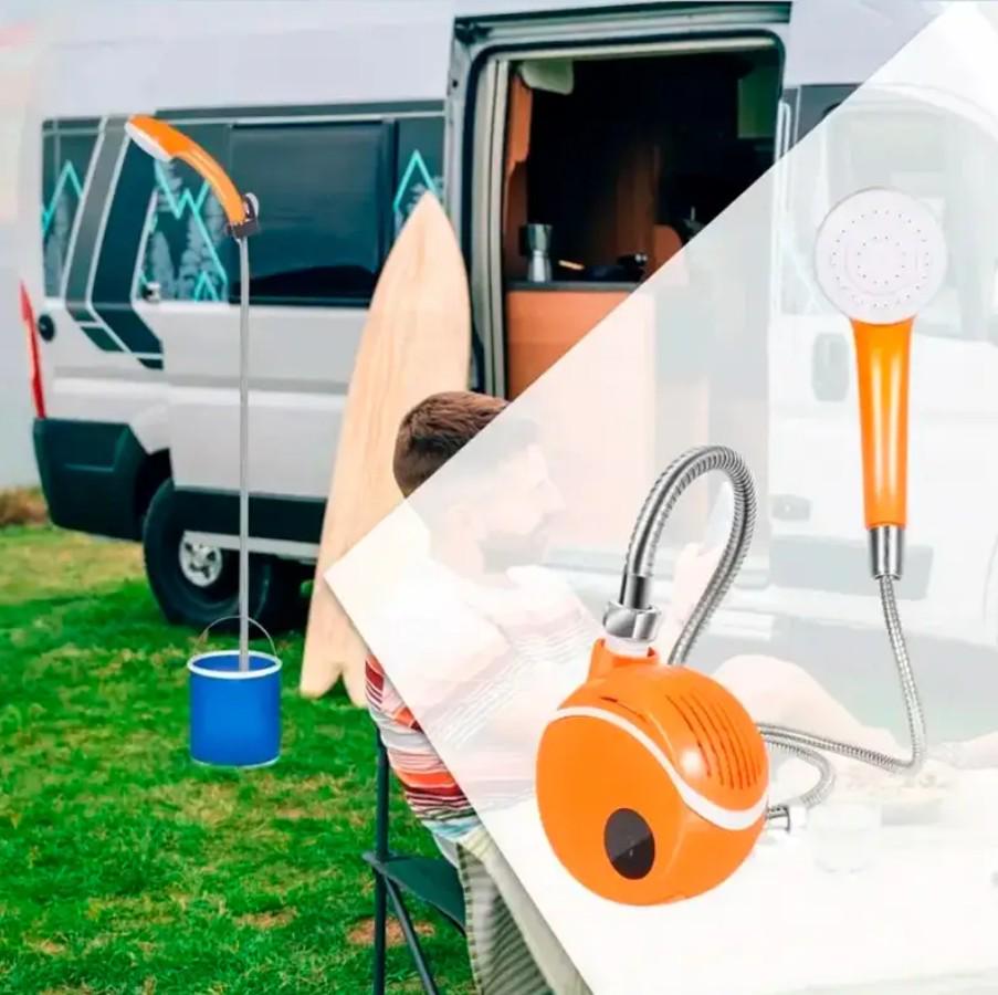 Туристический душ аккумуляторный Portable Outdoor Shower Li-ion 2000 мАч Оранжевый (28077849) - фото 7 Туристический душ аккумуляторный Portable Outdoor Shower Li-ion 2000 мАч Оранжевый (28077849) - фото 7