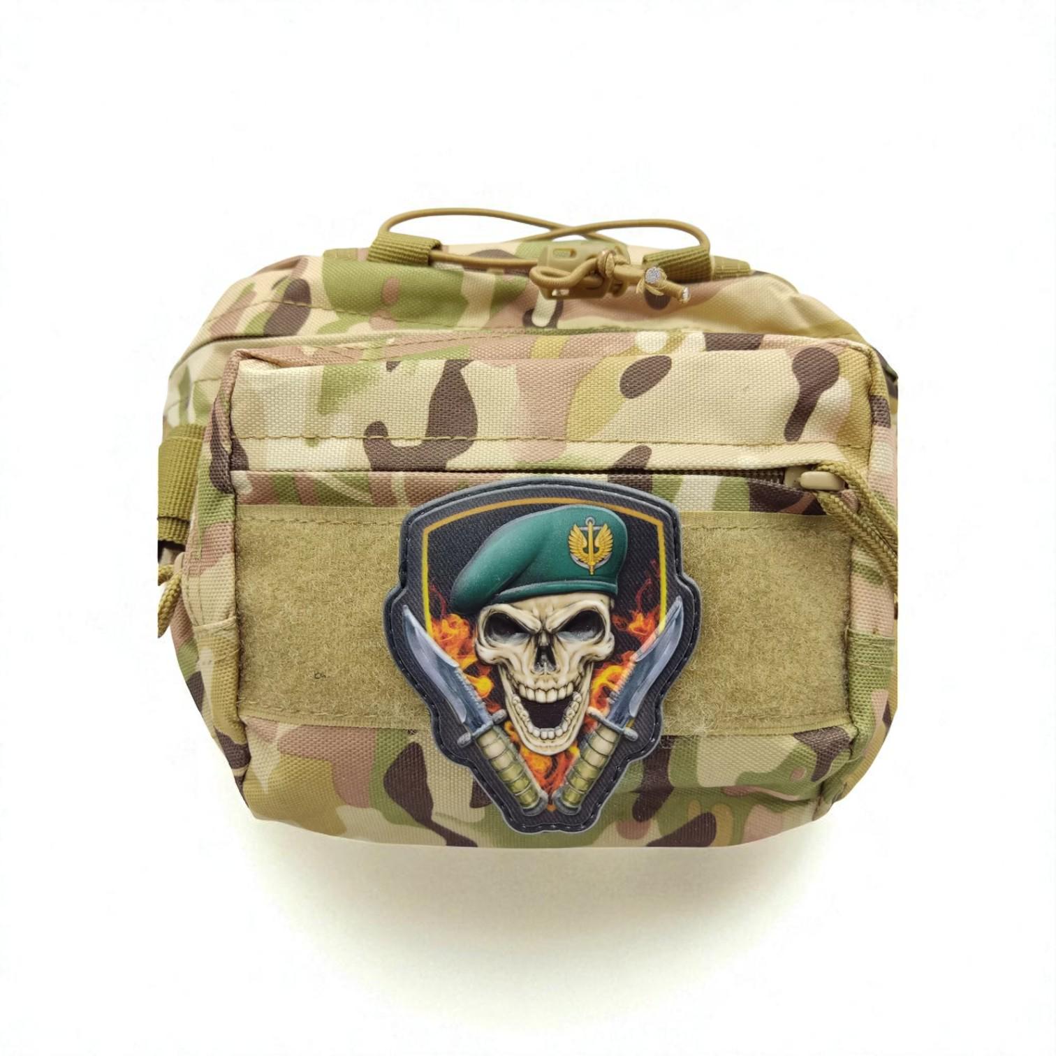 Шеврон у вигляді Черепа у береті Морська піхота - фото 2 Шеврон у вигляді Черепа у береті Морська піхота - фото 2