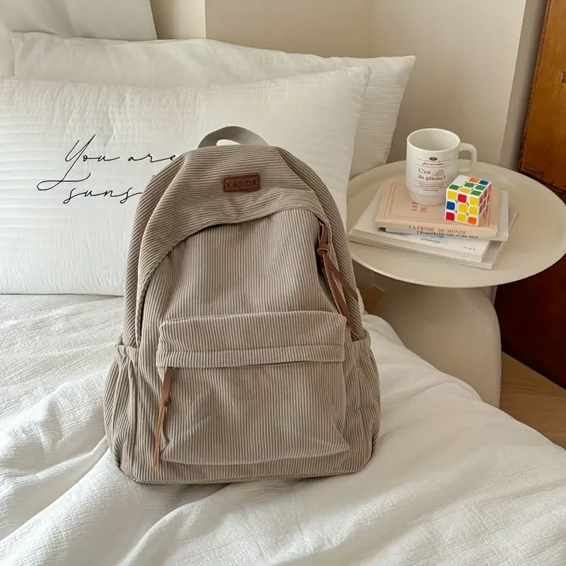 Рюкзак з брелком-медведиком вельветовий (Р-007) - фото 2 Рюкзак з брелком-медведиком вельветовий (Р-007) - фото 2