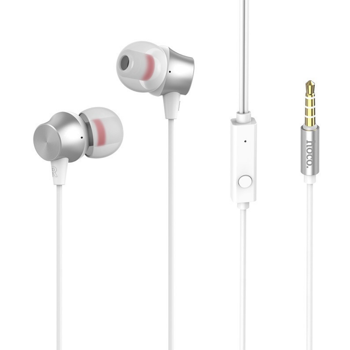 Наушники Hoco M51 Proper sound universal earphones c микрофоном White