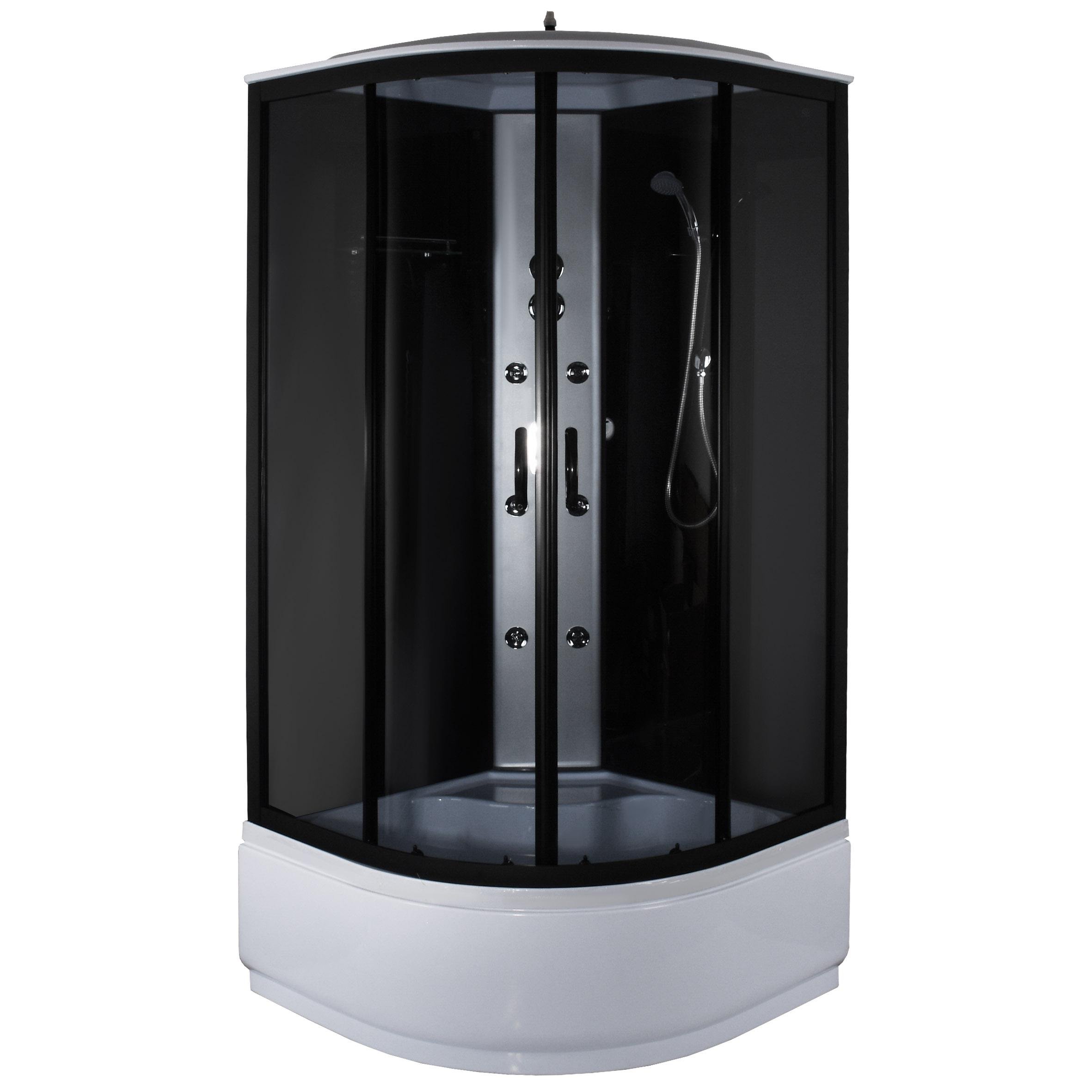 Гідромасажний бокс Bravo Bzura H90GBB 000029088 90x90x215 см профіль Чорний (233477)